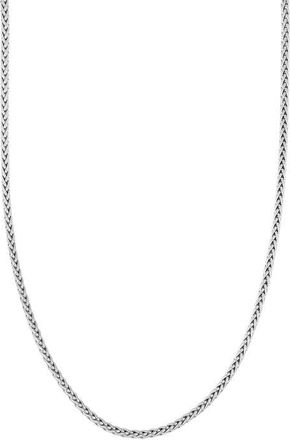 Bony Levy Mens 14K Gold Wheat Chain Necklace in 14K White Gold at Nordstrom, Size 22
