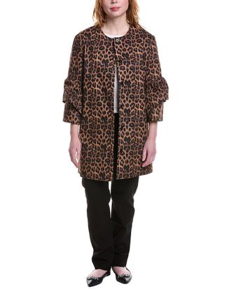 NVLT Nvlt Tulip Sleeve Leopard Jacket