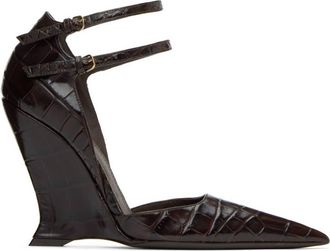 Ferragamo Vidya Contoured Heel Pumps, Size 10.5 C