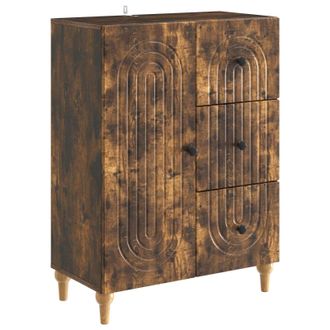 vidaXL Aparador Roble Ahumado 66 X 34,5 X 90 Cm Madera De Ingenier&iacute;a Vidaxl