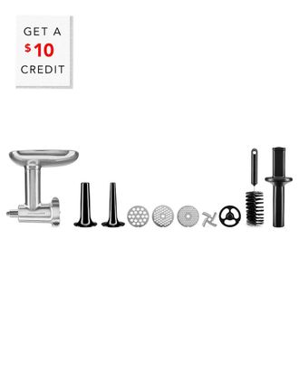 KitchenAid Metal Food Grinder Attachment & Sausage Maker Kit for Stand Mixers with $10 Credit