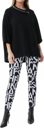 Joseph Ribkoff Rib Sweater Top In Black