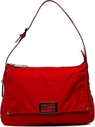 Fendi Borsa a spalla Mamma Forever micro in nylon con motivo Zucchino 2010-2025 - Rosso