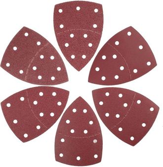 OEM Papier Abrasif - 105 X 152 Mm - 11 Trous - Grano 40 60 80 120 180 240 - Oxido De Aluminio - Para Lijadora Triangular - 180 Unidades