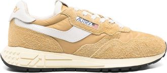 Autry Beige Sneakers with Logo-Embellished Side Panels