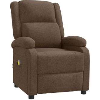 vidaXL Sill&oacute;n De Masaje El&eacute;ctrico Tela Marr&oacute;n Vidaxl