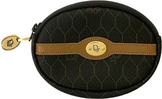 Dior Brown Leather Pvc Pouch (Pre-Owned)