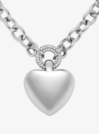 Michael Kors Pav&eacute; Puffy Heart Pendant Necklace