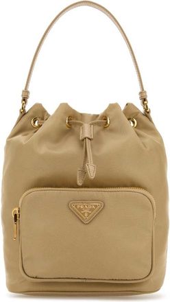 Prada Beige Re-Nylon Duet Bucket Bag