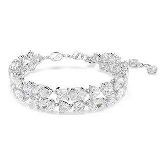 Swarovski Unisex Mesmera Armband Wit Gerhodineerd 5669927 - unisex - Armbanden - Grijs - ONE Size - Accessoires