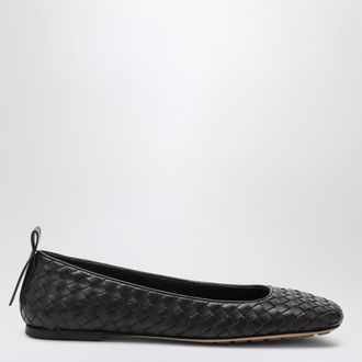 Bottega Veneta Ballerine Charlotte in pelle intrecciata color espresso
