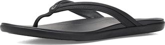 Olukai Hoopio Malua Womens Sandals Rock/Lava Rock : 10 B - Medium, Synthetic