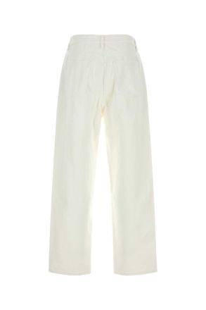 Jil Sander Mens White Denim Jeans Porcelain Exterior: Cotton