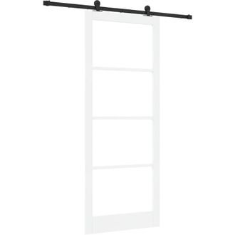 vidaXL Puerta Deslizante Orkdal Blanco 93 X 232 Cm Madera Y Metal Vidaxl