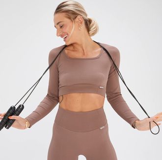 MyProtein Camiseta corta de manga larga sin costuras de MP x Tatiana - Avellana - XS