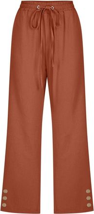 Generic Womens Summer Cotton Linen Solid Color Shorts Ladies Shorts Size 18 Elasticated Waist Wide Leg Pants Runningshorts Flowy Casualshorts Summer Beach Wea