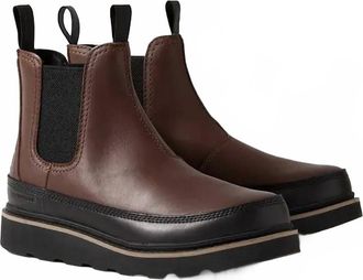 Sorel Mens Slabtown Chelsea Boot In Dark Brown