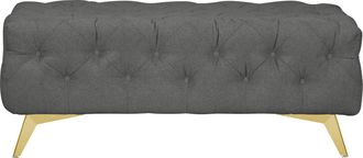 HOME AFFAIRE Polsterhocker »Amaury« Chesterfield-Optik, Breite 120cm, Fussfarbe wählbar