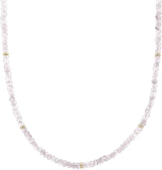 The Lovery Rose Quartz Bead Necklace
