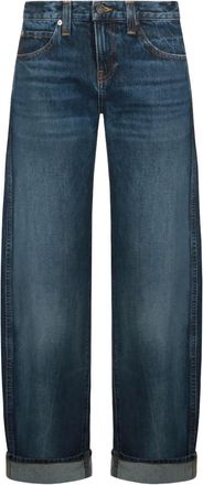 Khaite Jeans met riemlussen en zak - Blauw