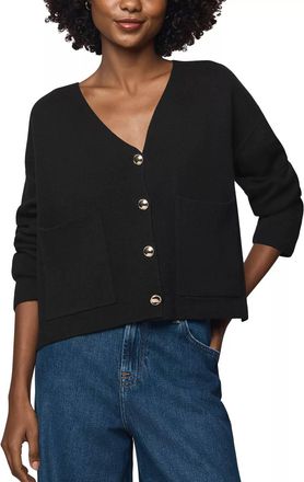 Splendid Libby Cropped Cardigan In Black