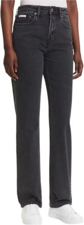 Calvin Klein High Rise Straight Jeans - Dames - Regular Fit Jeans - Grijs - W25 - Denim - Jeans
