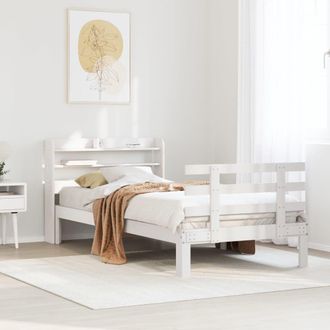 Berkfield Home Bed Frame with Headboard without Mattress White 75x190 cm Small Single