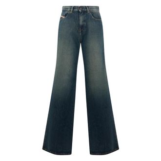 Diesel Flared Jeans, female, Blue, Size: W25 Palazzo Jeans