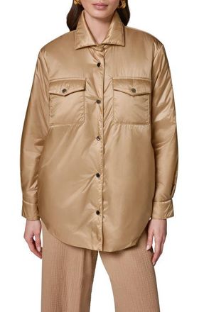 DKNY Snap Front Shirt Jacket in Fawn at Nordstrom, Size X-Large