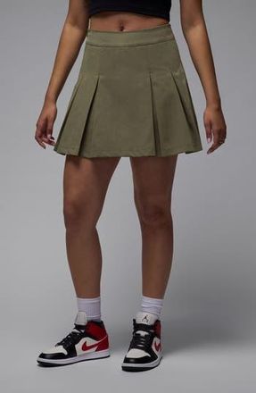 Nike Jordan Poolside Pleated Miniskirt in Medium Olive at Nordstrom Rack, Size X-Large