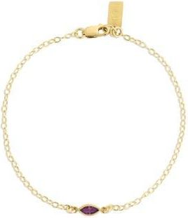 Set & Stones Marquise Birthstone Bracelet in Gold /February at Nordstrom