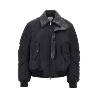 Bottega Veneta Nylon bomber jacket with Intrecciato motif Woman 38