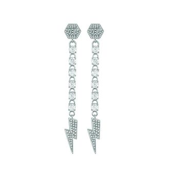 Philipp Plein Thunder Lady Earrings - Dames - Oorbellen - Grijs - ONE Size - Accessoires