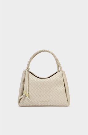 Katie Loxton Nova Woven Texture Top Handle Bag in Off White at Nordstrom