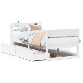 Berkfield Home Bed Frame without Mattress White 90x200 cm Solid Wood Pine