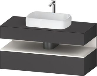 Duravit Duravit - Qatego Consola Mueble Bajo Lavabo, 1 Extra&iacute;ble, 1 Caj&oacute;n