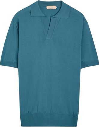 Aur&eacute;lien Merino Wool Polo Shirt - Light Green - XL