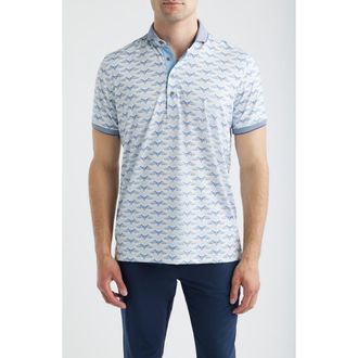 Greyson Silver Stilt Performance Polo in Arctic at Nordstrom, Size Xx-Large