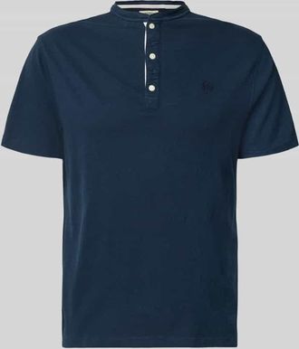 Superdry T-Shirt mit kurzer Knopfleiste in Marine, Gr&ouml;&szlig;e XXL