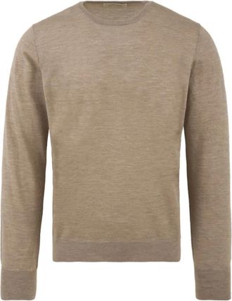 FILIPPO DE LAURENTIIS Round-neck Truien - Heren - Ronde hals truien - Beige - M - Truien & Vesten
