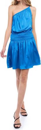 Naked Zebra One Shoulder Mini Dress In Ibiza