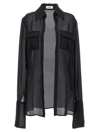 M&ocirc;not Black Georgette Shirt