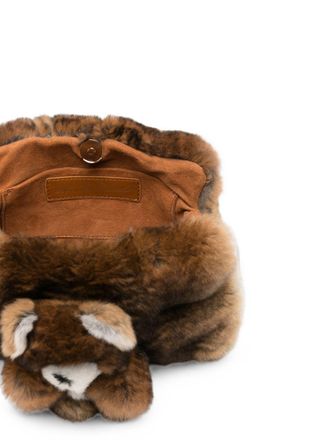 Anita Bilardi Faux-Fur Teddy-Bear Clutch - Brown