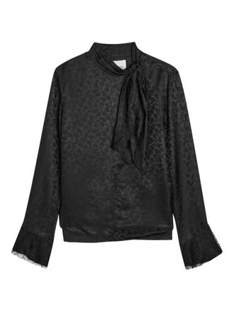 Isabel Marant Raphaella blouse - women - Viscose/Silk - 38 - Black