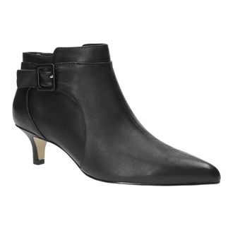 Bella Vita Womens Bella Vita Bindi Boot Black Leather Pointed Toe Bootie ZAP2047