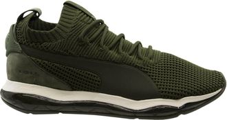 Puma Mens Cell Motion Waffle Knit Green Textile Lace Up Trainers 364873 03