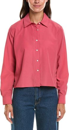Brooks Brothers Cropped Back Pleat Top
