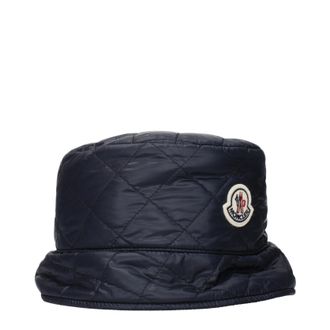 Moncler Bucket Hat Dames Katoenblauw/Marineblauw