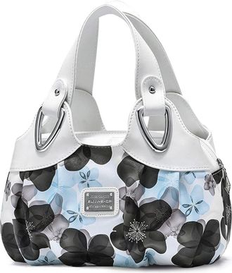 Generic Elegant Handbags for Women - PU Leather Top-Handle Bag with Large Capacity | Floral Design - Fashion Ladies Handbags