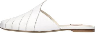 Missoni Maddalena Leren Mules - Dames - Slip ons - Wit - 36 EU - Leer - Schoenen